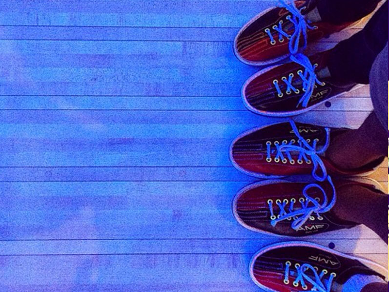 Bowling shoes shot