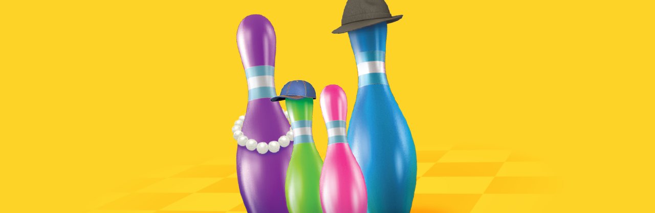 3D Family bowling pins
